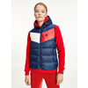 Hooded down vest TH style women navy XS