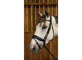 Matte Large Crank noseb Bridle With Flash Black Cob NEC