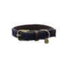 Plaited Nylon Dog collar navy M/L 50cm