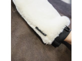 Sheepskin grooming glove naturel